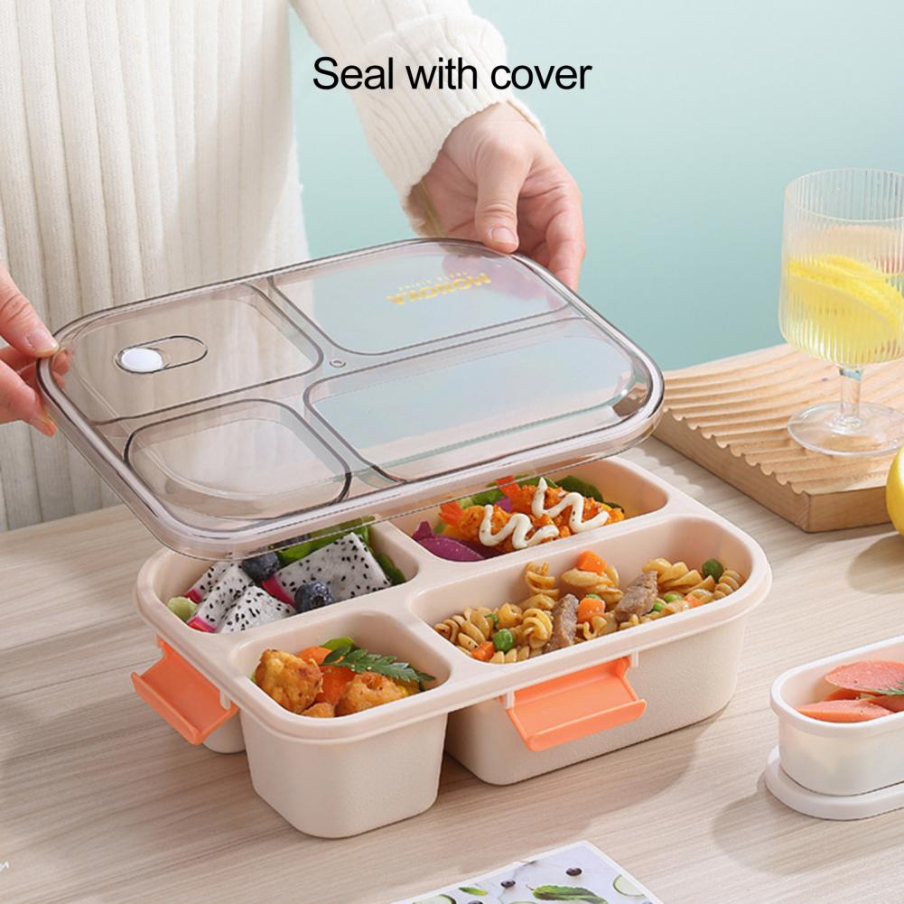 1 Set Reusable Lunch Container Easy to Clean Lunch Box Fresh-Keeping Meal Preservation with Air Vent Bento Organizer