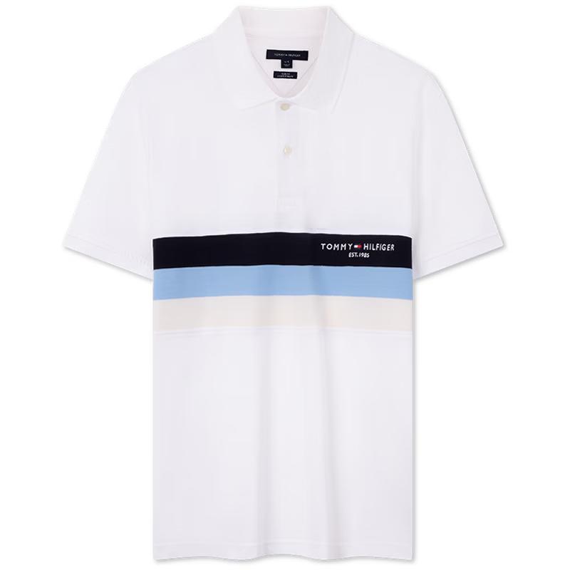 Tommy Hilfiger Men s Color-Block Pique Polo Shirt L