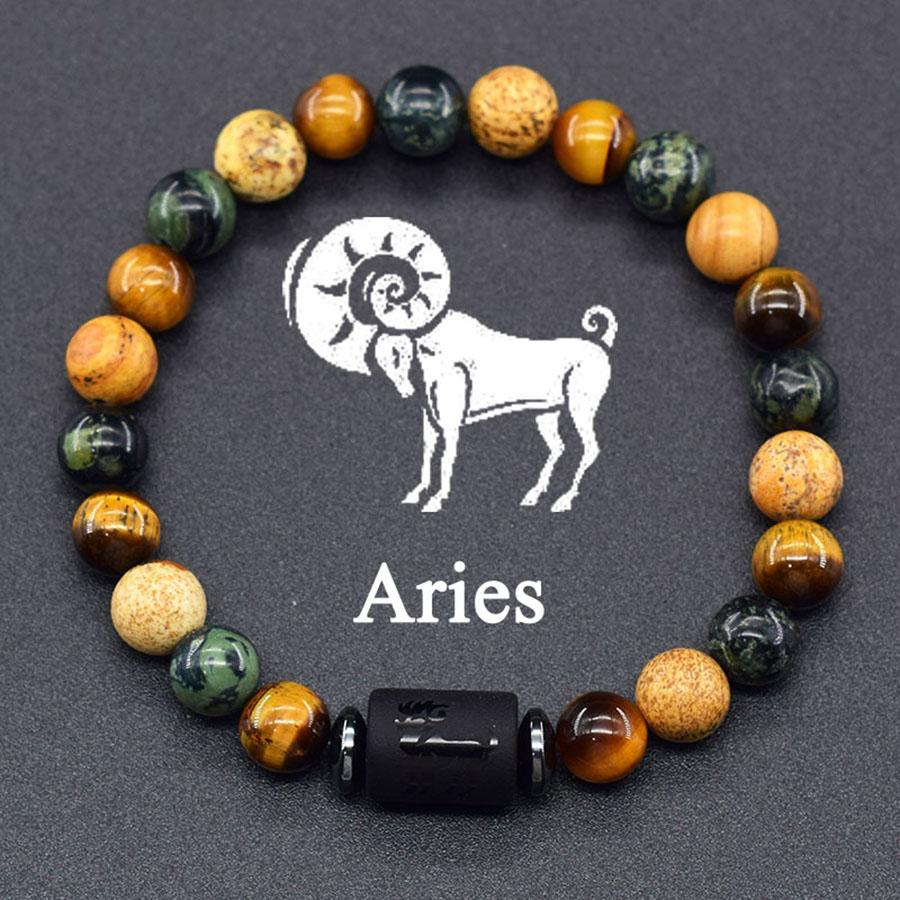 12 Sterrenbeeld Armband Heren Constellatie Armband voor Mannen Ram Maagd Leeuw Weegschaal Bedel Bangle Dames Vriendschap Sieraden om de Hand