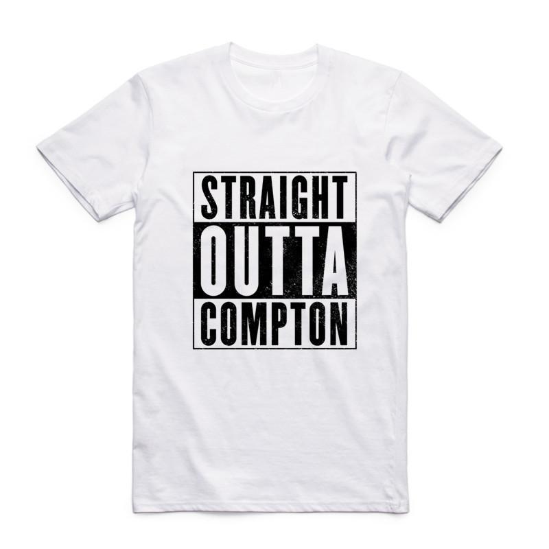 2019 Mode Herren Print N.W.A Straight Outta Compton T-Shirt Rundhals Kurzarm Sommer Unisex NWA Hip Hop Streetwear Oberteile T-Shirts