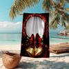 Ultra-Soft Beach Towel with Christmas Santa Claus Theme,Ideal for Pool - Camping, Diving - Perfect Travel Essential, Vibrant Beach Towel.