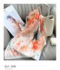 Korean atmosphere simulation silk printing silk scarf neck small square scarf high-end shawl sunscreen headscarf scarf female