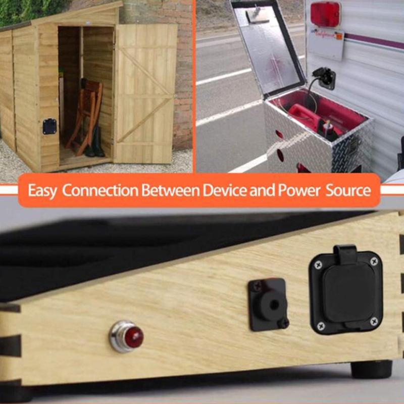 RVs Power Cord Plug Inlet 125V 15 AMP NEMA 5-15 Boat Truck Marine Shore Trailer