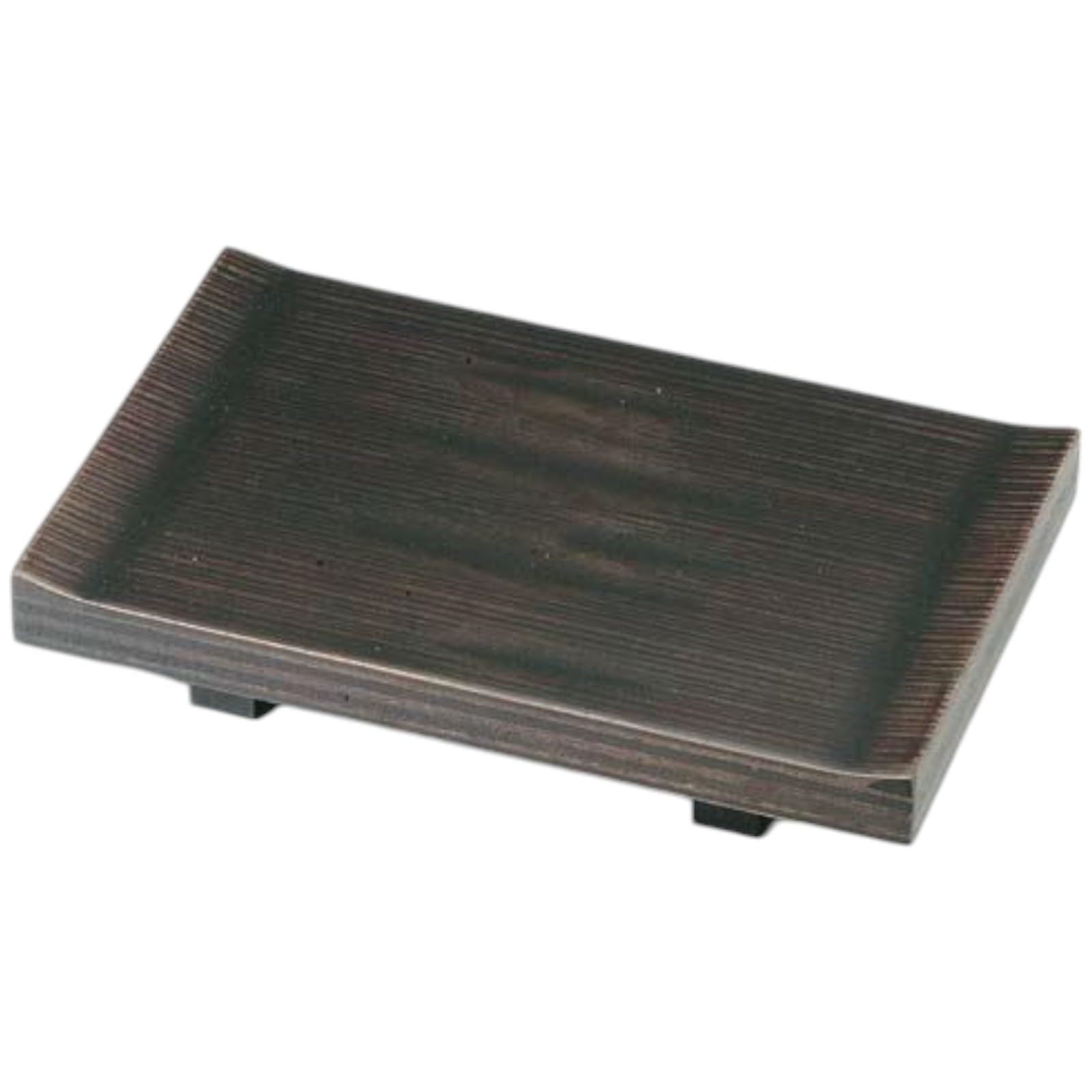 

Premium Nigiri Sushi Unryu Style with Crown and Mugwort Made in Japan J-Kitchens Plate, 7.5-inch Wooden, Base, Shatter-Resistant,