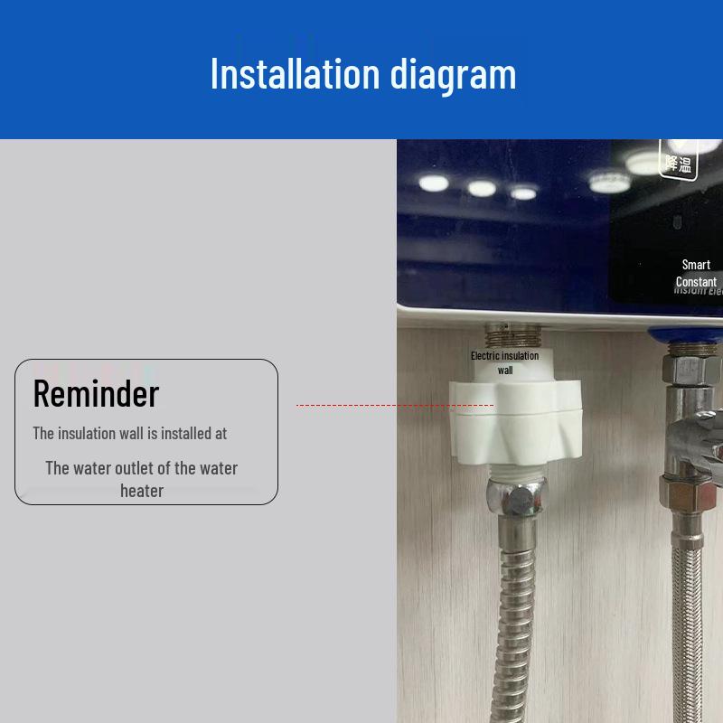 Universal Copper Electric Water Heater Anti-Leakage Device with Isolation Wall and Copper Head