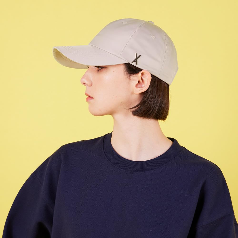 Stud Logo Over Fit Poly Ball Cap Babyrosa [VARZAR]