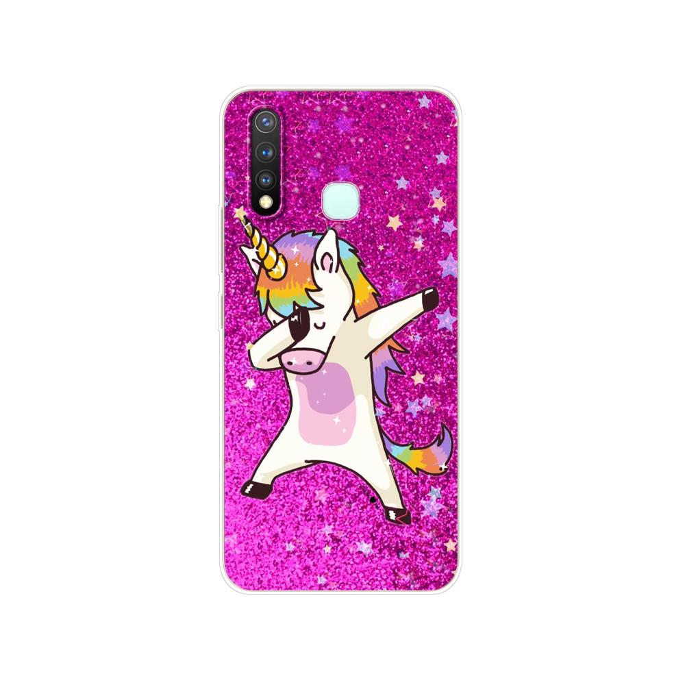 Dla Vivo Y19 Case 6.53 ''miękki TPU silikonowy pokrowiec dla Vivo Y19 Y 19 VivoY19 Case tylna obudowa telefonu zderzak ochronny Shell Bag Coque