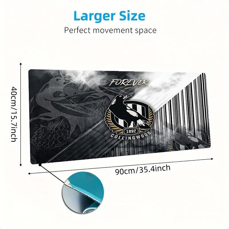 Collingwood Magpies Color Mouse Pad Large Gaming Table Cushion Non-slip Laptop Tablet Big Mousepad XXL Mat Mini PC Playmat With Lock edge