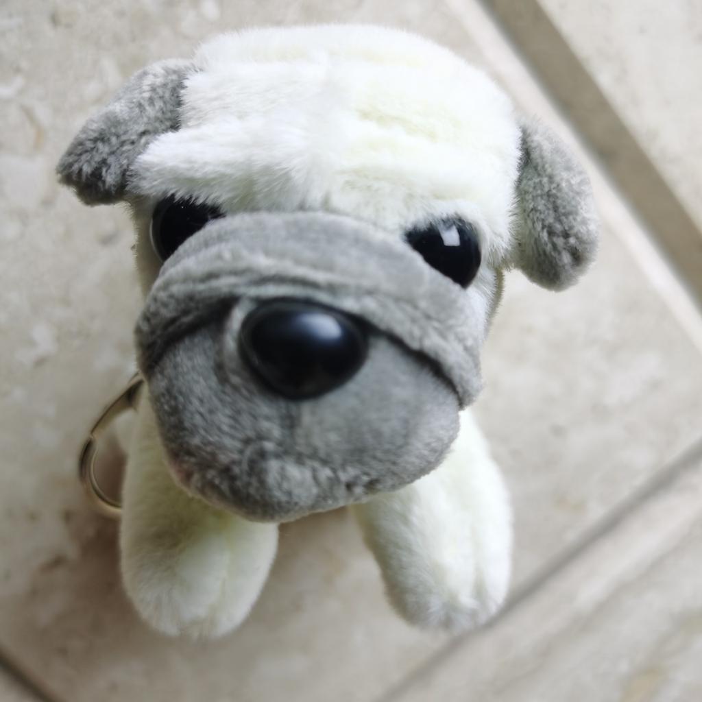 Brinquedo de Pelúcia Cachorro Shar Pei, Boneca Cachorrinho Boneca Pingente de Mochila Escolar