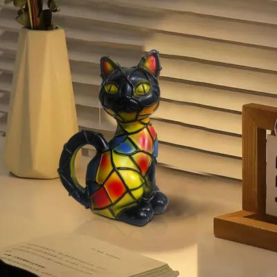 LED Corgis Lamp And Pug Lamp Dog Series Art Night Light Stained Resin French Tabletop Night Light Cute Pet Dogs Desktop Decor