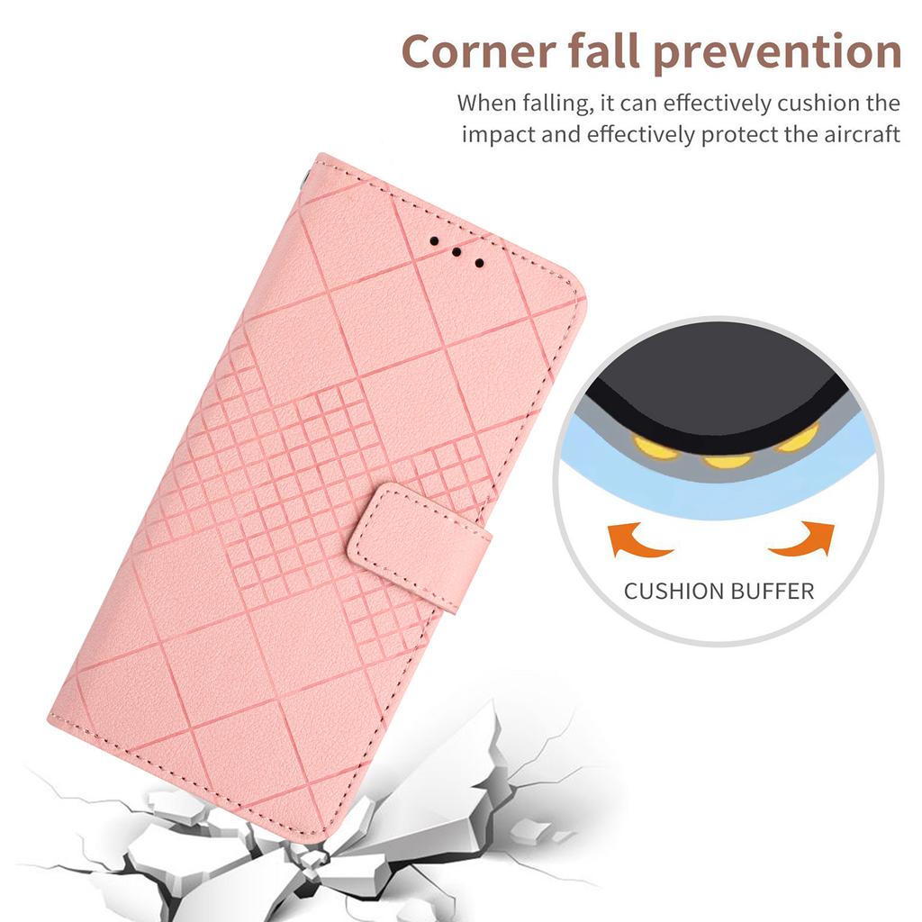 HT06 For Motorola Edge 50 Neo 5G/Moto S50 5G/Thinkphone 25 5G Wallet Phone Case Imprint PU Leather Flip Folio Cover