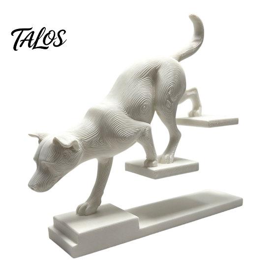Talos 3D Printed Cat Dog Figurine, Stair Animal Sculpture, Cat/Dog Shape Stepping Artistic Desktop Ornament Gift