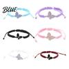 Braided Butterfly Bracelet Handcrafted String Rope Adjustable Cheerleader Wristlet Gift