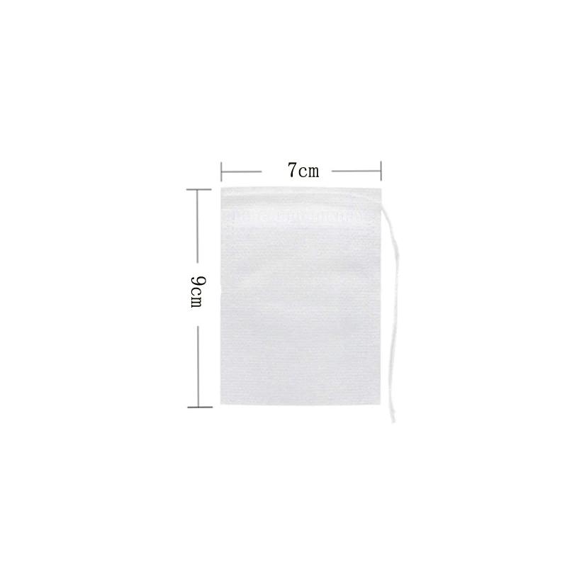 50/100 Stück Lose Tee-Filterbeutel, Beutel mit Kordelzug aus Vliesstoff für schnelles Aufbrühen einer Tasse, Küchenwerkzeug ohne Rückstände