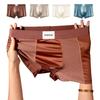 Atmungsaktive Herrenunterwäsche mit Satin- und Mesh-Einsätzen - Kühlende Seidenähnliche Boxershorts, 4er-Pack