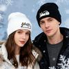 1Pcs New Autumn Winter Warm Fashion Unisex Beanie Cartoon Cat Embroidery Knitted Hat Beanie Hat Hip Hop Hat