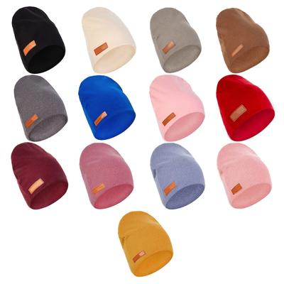 Artificial Cashmere Infant Beanie Cap Soft Breathable Baby Hat Windproof Ear Protections Pullover Bonnet Cap Solid Color