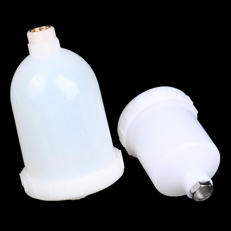 125/250/600ml Plastic Spray Paint Cup Sprayer Cup Air Gravity Feed Paint Spray Pot Thread Connector For Spray Gun Parts