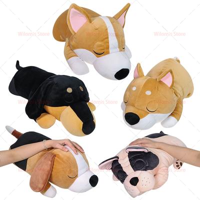 Soft Realistic Dog Plush Toy Funny Simulation Stuffed Sleeping Dachshund Corgi Shiba Inu Dolls Birthday Gift for Baby Kid Girls