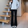 High Waist and Thin Flared Jeans Women's Spring and Autumn New Design Sense Niche Micro-pull Pants Horseshoe Jeans Tide