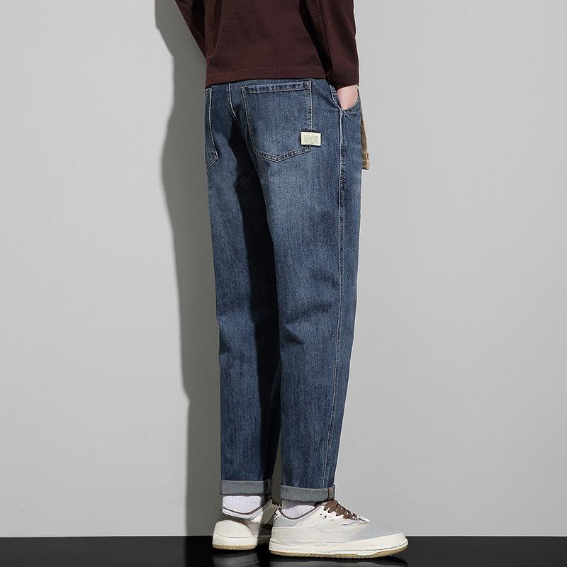 Loose Men's Straight Leg Jeans Autumn Winter Workwear Style High Street Long Trousers Trendy New Hot Sale of The Season Male Den