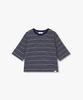 STUDIO TOMBOY Multi Stripe Crop Short Sleeve T-Shirt_Navy 9176222991