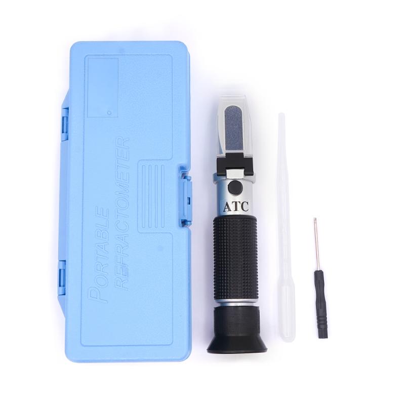 Handheld and Portable Held 10-30% Water Honey Refractometer With Calibration ATC Refractometer Honey Moisture Meter With Case