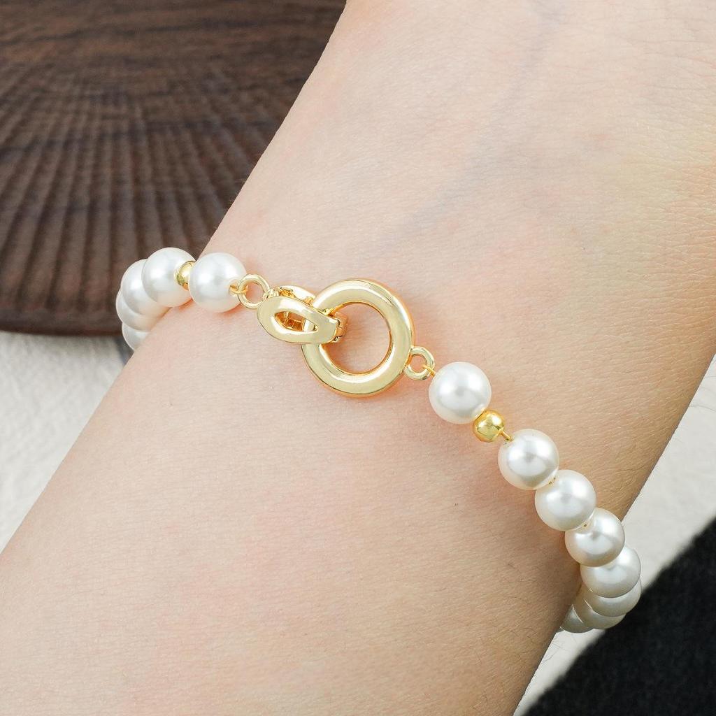 Zapięcie perłowe 14K Gold-Filled z ochroną koloru i cyrkoniami do tworzenia biżuterii