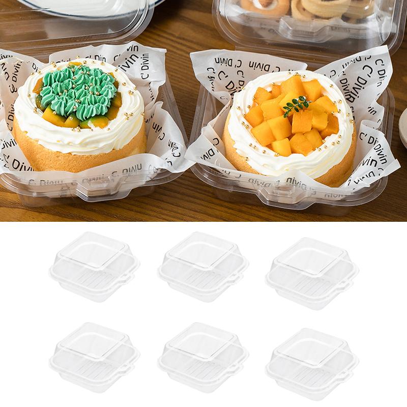 10/50Pcs Clear Pet Bento Cake Box Container Tiramisu Dessert Disposable Plastic Cake Box Party Wedding Christmas Restaurant