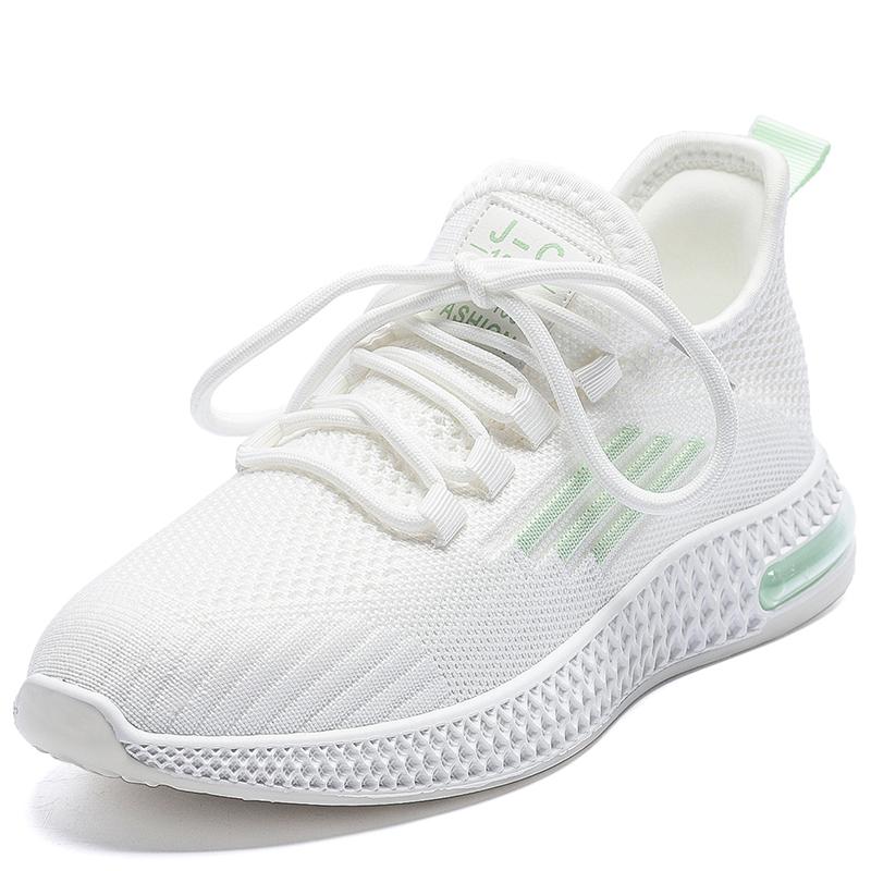 

Мода 2024 года, модный стиль, осень-зима, новые универсальные женские туфли с воздушной подушкой, повседневная спортивная обувь, кроссовки с бесплатной доставкой 40 белый