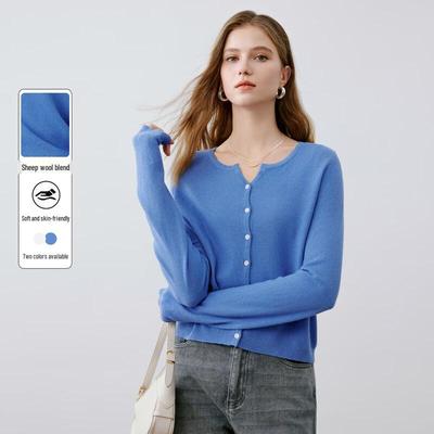 Cardigan tricot cu decolteu în V pentru damă