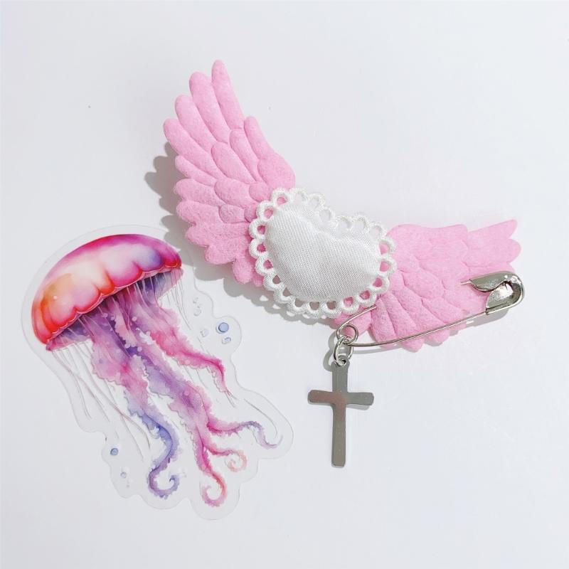Stylish Hairpin With Soft Padded Wing Delicate Metalwork Hairpin Animen Style Hair Clip For Casual Or Prom Occasion