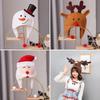 Snowman Elk Cap Christmas Cartoon Animals Festival Decorate Party Winter Gift