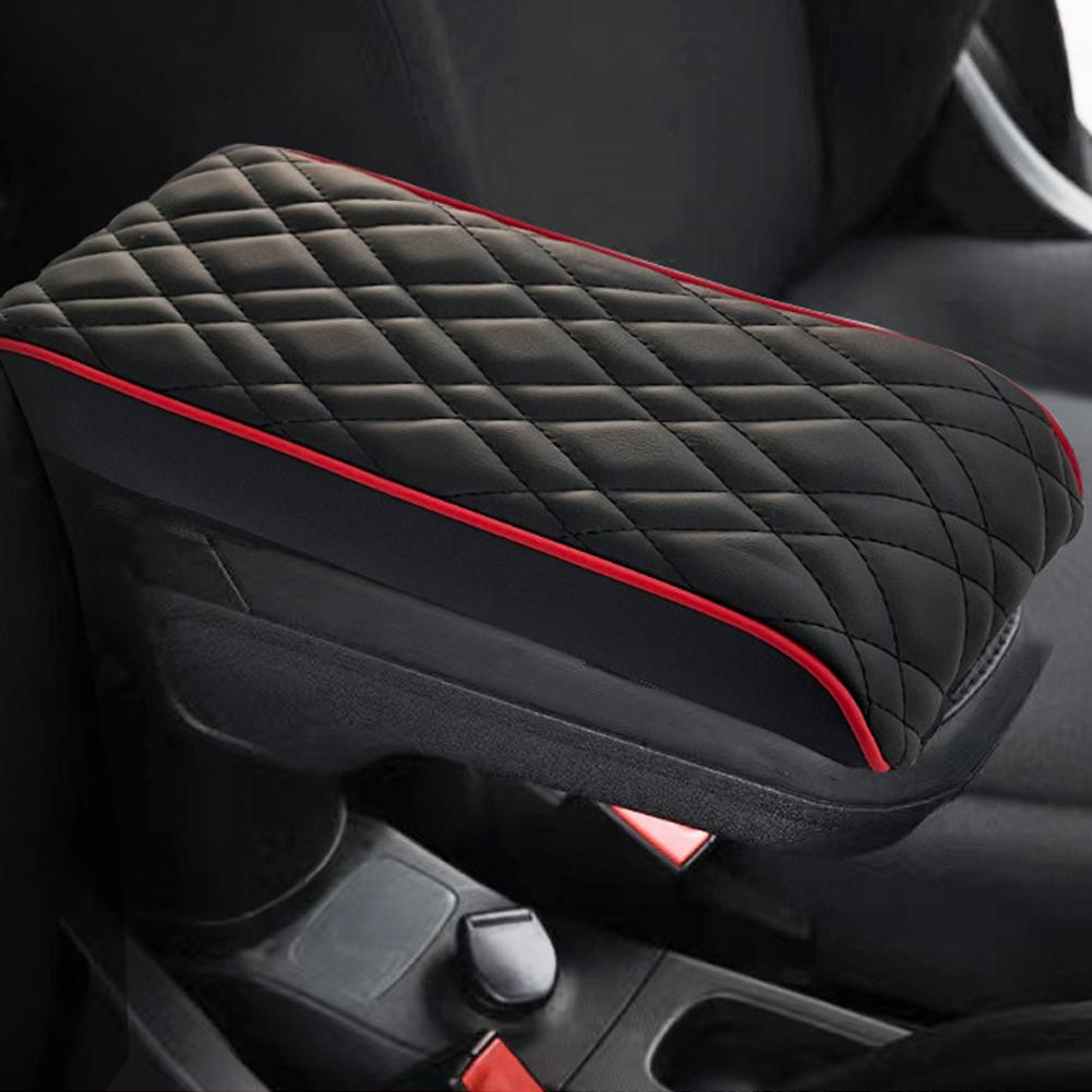 Cuir PU Tapis d'Accoudoir de Voiture Coussin de Protection Repose-Bras de Console Centrale Universel Mousse à Mémoire Repose-Bras Auto Couvercle de Coussin Boîte de Rangement