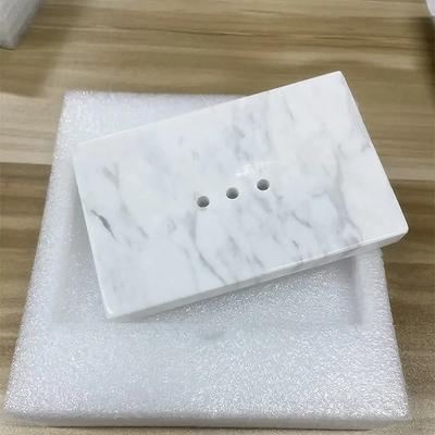 Modern Natural Cave Stone Square Three Hole Soap Dish Design Ornament Creative Home El Bathroom Desktop Storage Decoration