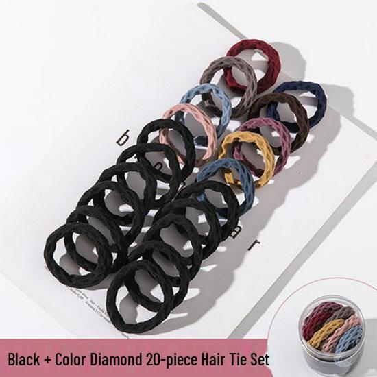 Korean Thickened Seamless Hair Ties: High Elasticity Hair Ropes & Rubber Bands for Women