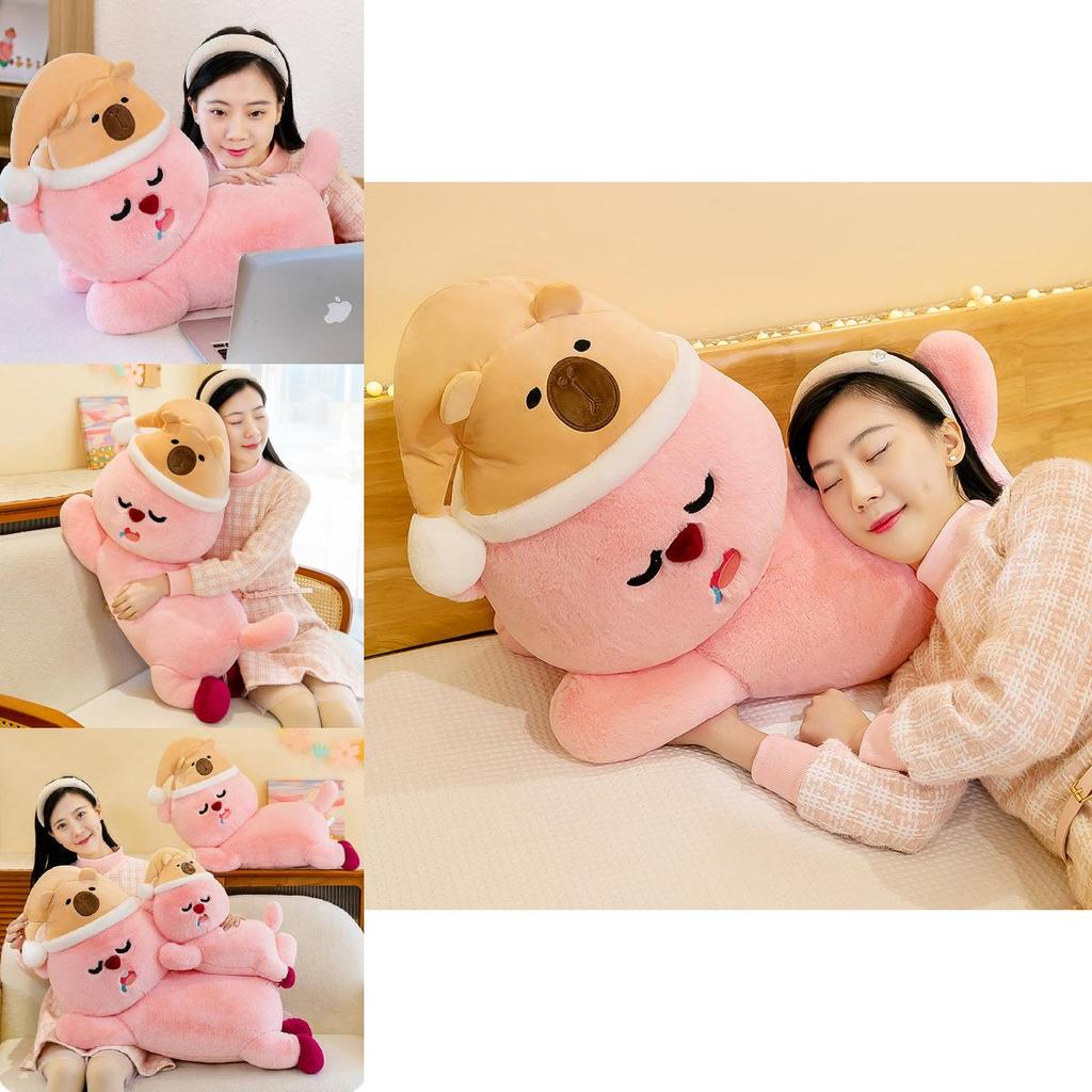 Adorable Capybara Plush Sleep Hat Lovable Rubi Doll Unique Plush Pillow Gift For Girls