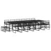 VidaXL Ensemble à manger de jardin 17 pcs noir résine tressée 3295057