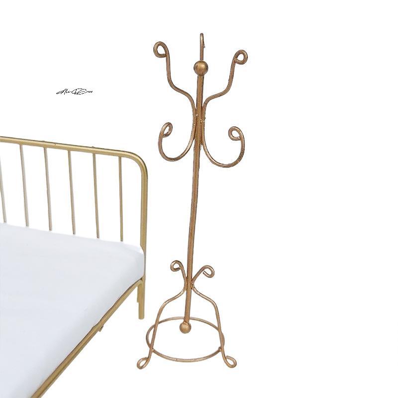 1/12 Dollhouse Simulation Mini Coat Rack Model Doll Home Bedroom Coat Hanger Furniture Decor Toy Doll Living Scene Ornaments Toy