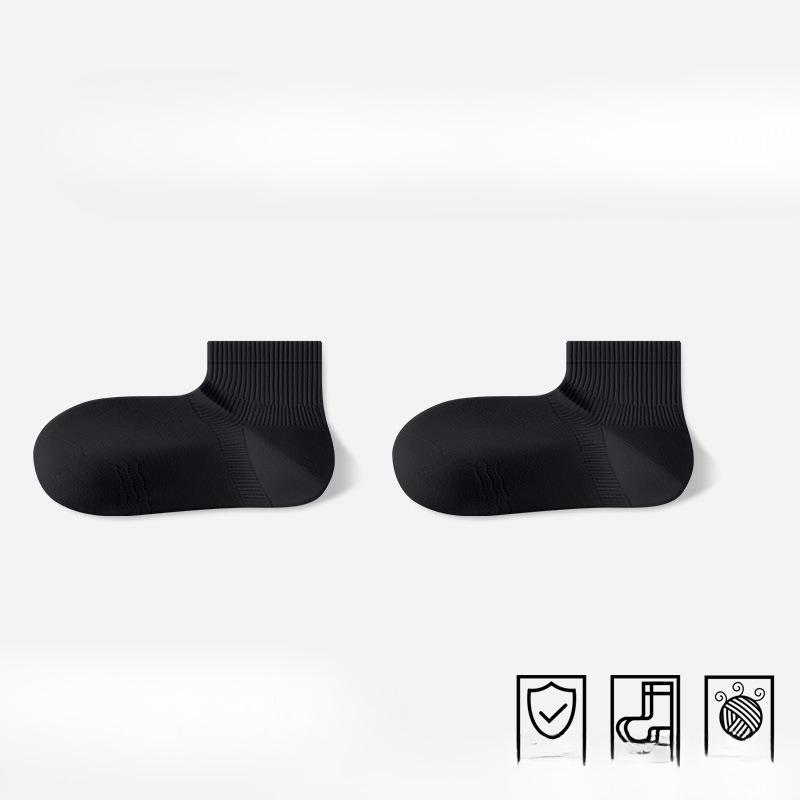 Herren Frühling und Herbst Schweißabsorbierend Atmungsaktiv Reine Baumwolle Deodorant Sport Rechte Winkel Kurze Socken