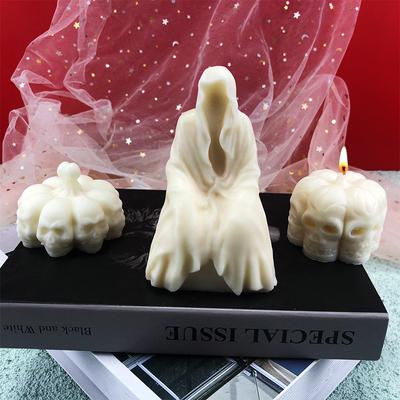Silikonová forma na halloweenskou aromaterapeutickou svíčku, DIY hororová lebka, forma na dýni, silikonová forma na duchovní lásku, ženichovu svíčku