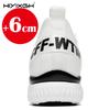 Men's white sports oxford shoes, elevator insole, height increase 6cm, lace-up sneakers, mesh, height increase shoes, size 37-43