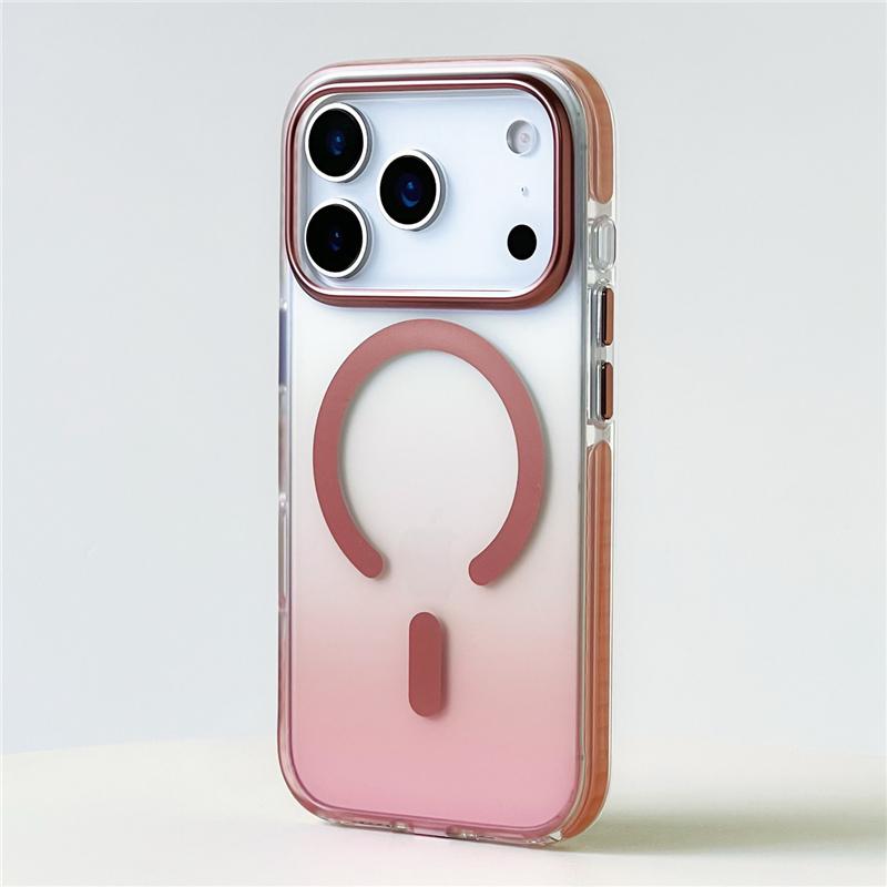 Gradient Color Matte Shockproof for Magsafe Case For iPhone 17 Air 16Pro 17Pro Max Wireless Charge Magnetic Hard Back Cover