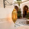 Moroccan Style Vintage Hollow Candlestick Luxury Wind Lamp Candle Holder  Living Room