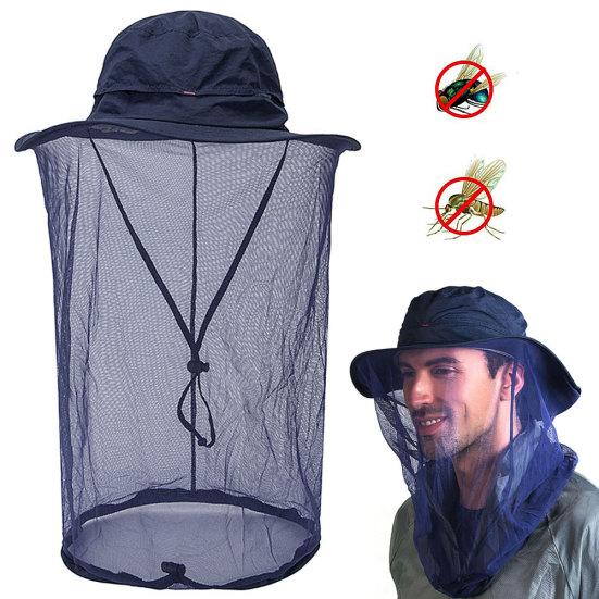 Unisex Mosquito Insect Bee Net Mesh Head Face Protector Fishing Hunting Hat