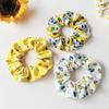 Floral Bee Print Scrunchie: High-Elastic Hair Tie for Women