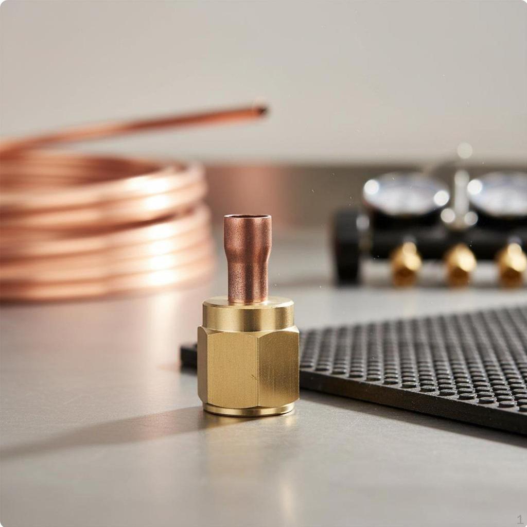 Cooling System Copper Pipe Connector HighPressure Resistant Flared Nut to Sweat Adapter Leak Brass
