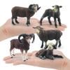 Farm Black Sheep Goat Lamb Model Pvc Black Sheep Lamb Kids Educational Toy For Children