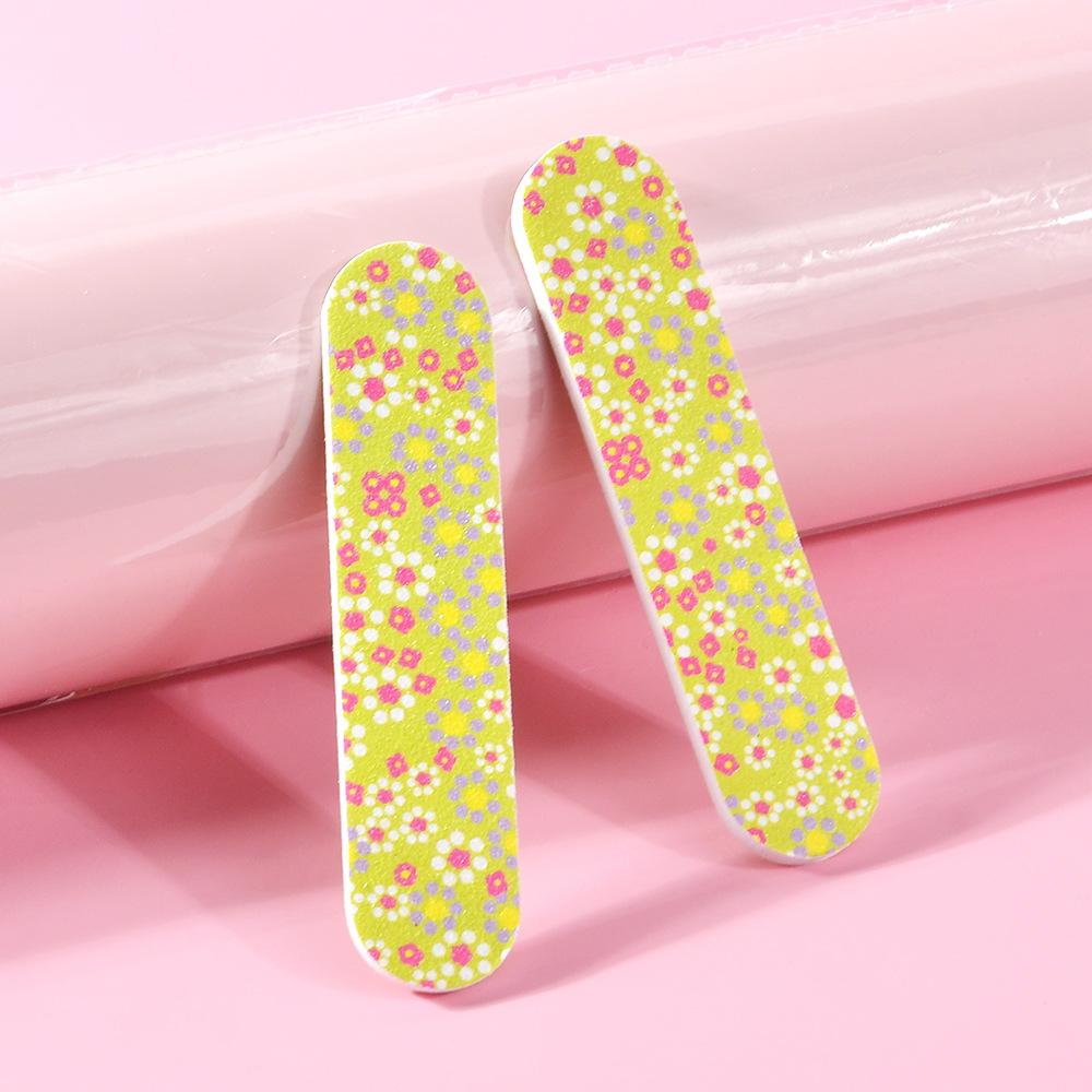 100PCS 9cm Mini Colorful Nail File Double Sided Emery Boards Small Nail File Trimming Tool Manicure Pedicure Tools Wholesale