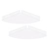 2Pcs Acrylic Corner Floating Shelves Wall Mount Shower Shelf Clear   for Bathroom Storage